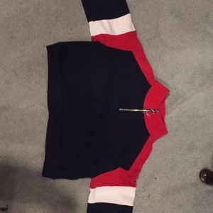 h&m cropped  half zip sweatshirt
